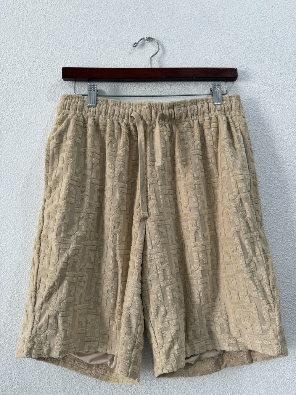 HUF Terry Tether Athletic Shorts Mens Small Jacquard Fabric Logo NWOT